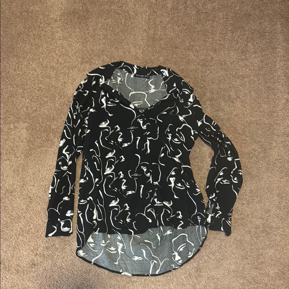 Black and White Women's Top